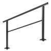 VEVOR Outdoor Handrail 165LBS Load Handrail Outdoor Stairs Aluminum Stair Handrail 60 x 35" Outdoor Stair Railing Transitional Range from 0 to 30° Sta