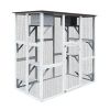 Wooden Catio Outdoor Cat Enclosure, 71" Outdoor Cat House Weatherproof Asphalt Roof