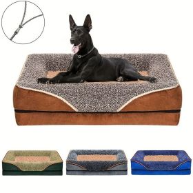 Removable And Washable Pet Dog Sofa And Dog Bed, Dog Nest,  Pet Bed Sofa, Comfortable And Soft, Cat Sofa Bed With Raised Edges To Protect The Neck (Color: brown, size: XL ( 47.24 * 31.5 * 6.3 in ))