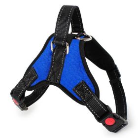 Dog Chest Strap Traction Rope Explosion proof Flushing Dog Chest Strap (Specifications (length * width): S, colour: Blue)
