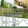 Large Metal Chicken Coop, Walk-in Chicken Run,Galvanized Wire Poultry Chicken Hen Pen Cage